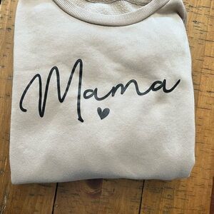 SHEIN Cream 'Mama' Sweatshirt